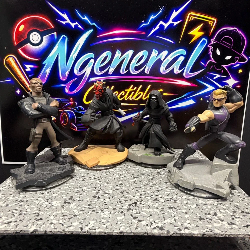 Disney Infinity Figures Lot Darth Maul Kylo Ren Nick Fury Hawkeye  *Damaged*